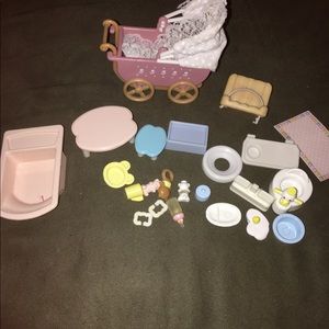 Calico critters baby items & homemade play mat